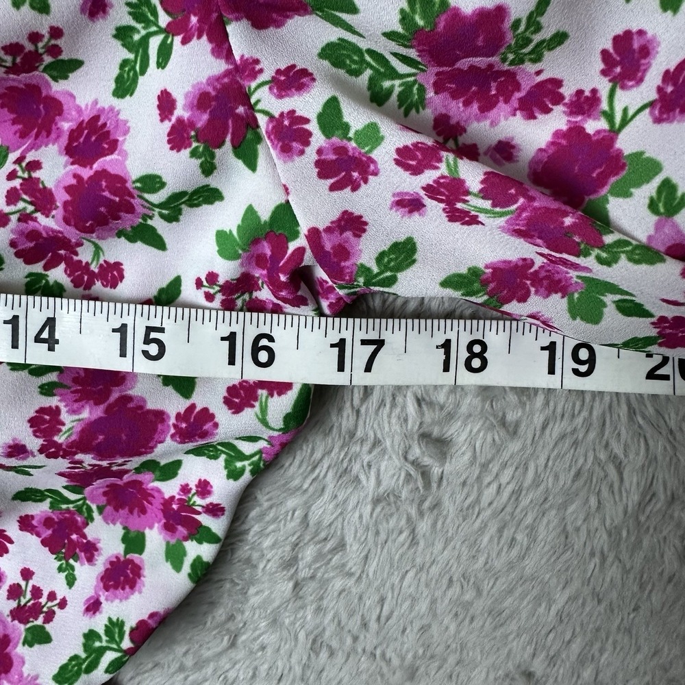 For Love & Lemons Womens S Crop Top Floral Puff Sleeve Smocked Hem Cottagecore - Picture 5 of 11